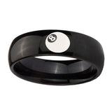 10mm-8-Ball-Dome-Black-Tungsten-Carbide-Mens-Wedding-Band