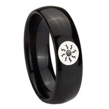10mm-Magic-The-Gathering-Dome-Black-Tungsten-Carbide-Men's-Band-Ring