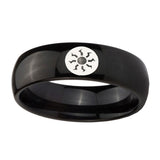 10mm-Magic-The-Gathering-Dome-Black-Tungsten-Carbide-Men's-Band-Ring