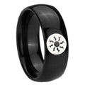 10mm Magic The Gathering Dome Black Tungsten Carbide Men's Band Ring