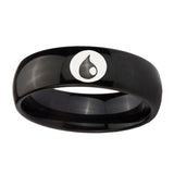 10mm-Magic-Gathering-Dome-Black-Tungsten-Carbide-Men's-Engagement-Band