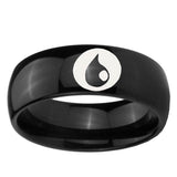 5, 8mm Magic Gathering Dome Black Tungsten Ring