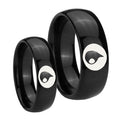 Magic GatheRing Dome Black Tungsten Couple Rings