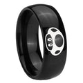 10mm Mario Mushroom Dome Black Tungsten Carbide Rings for Men