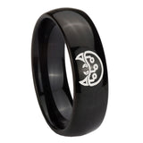 10mm-Metroid-Dome-Black-Tungsten-Carbide-Wedding-Band-Mens