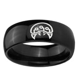 5, 8mm Metroid Dome Black Tungsten Ring