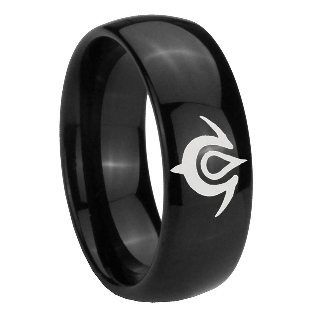 10mm Naga Dome Black Tungsten Carbide Men's Engagement Ring