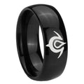 10mm Naga Dome Black Tungsten Carbide Men's Engagement Ring