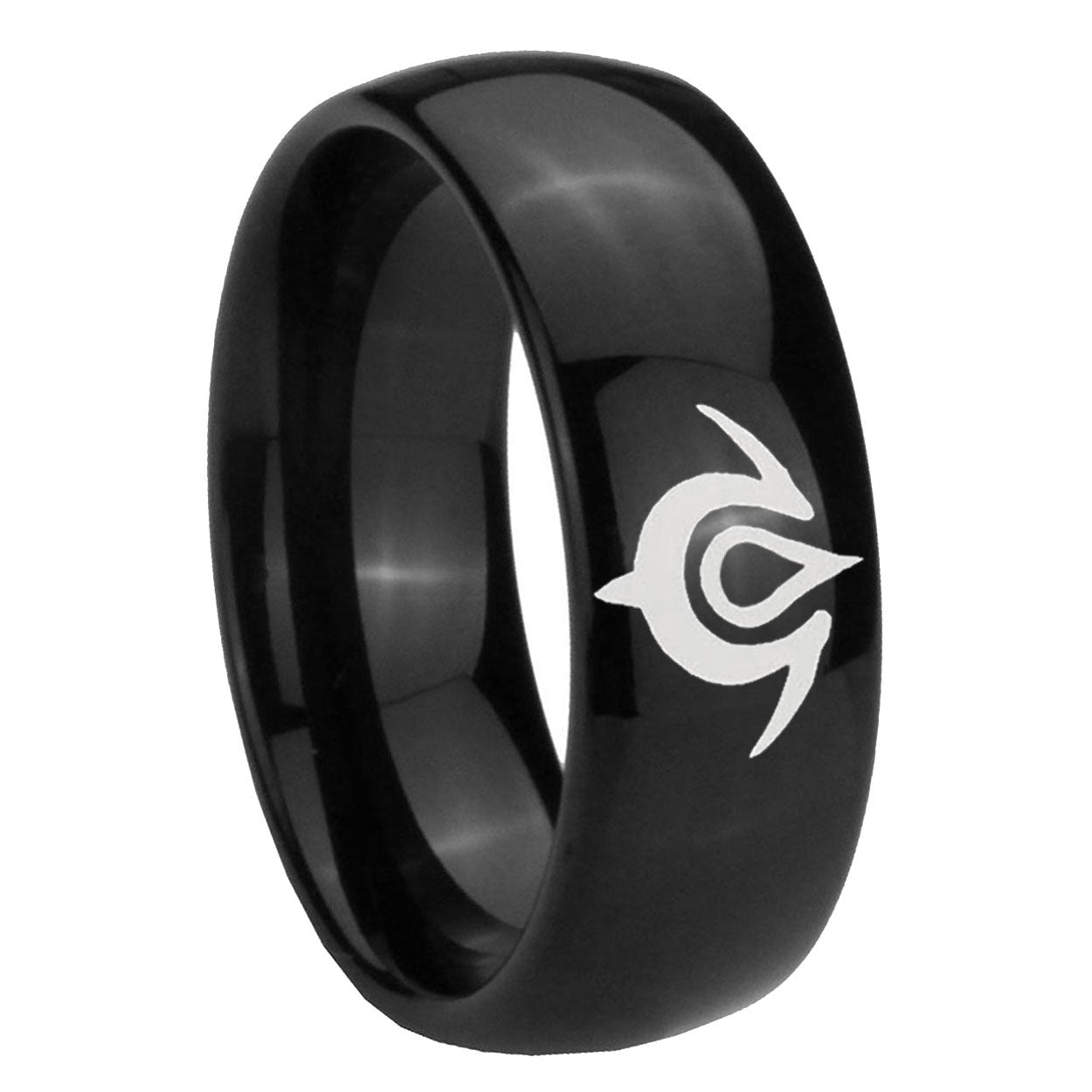 10mm Naga Dome Black Tungsten Carbide Men's Engagement Ring