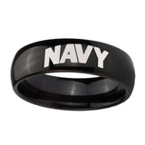 8mm-Navy-Dome-Black-Tungsten-Carbide-Mens-Anniversary-Ring