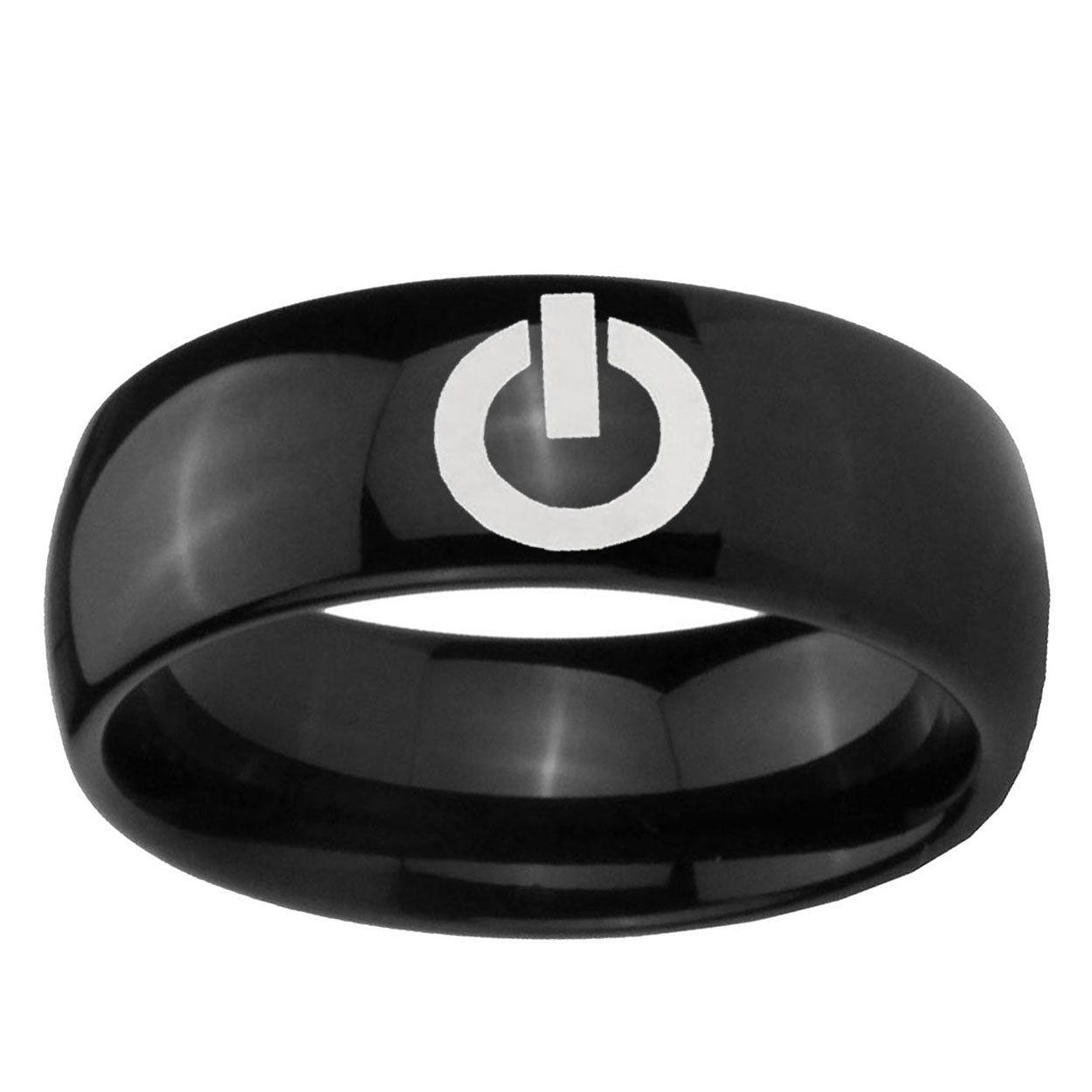 10mm Power Dome Black Tungsten Ring