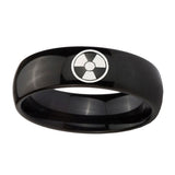 10mm-Radiation-Dome-Black-Tungsten-Carbide-Wedding-Engagement-Ring