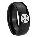 10mm Resident Evil Dome Black Tungsten Carbide Men's Bands Ring