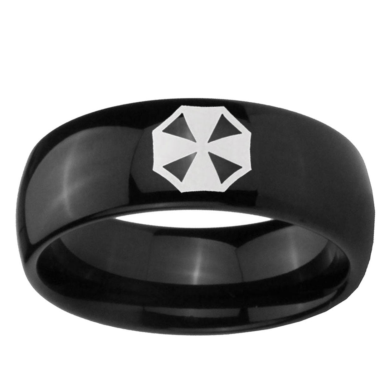 10mm Resident Evil Dome Black Tungsten Ring