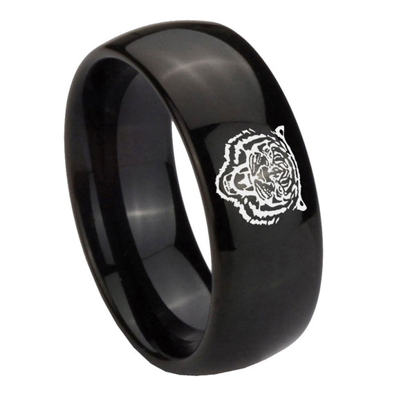 10mm-Lion-Dome-Black-Tungsten-Carbide-Mens-Anniversary-Ring