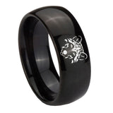 10mm-Wolf-Dome-Black-Tungsten-Carbide-Mens-Anniversary-Ring