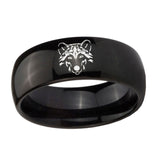 10mm-Wolf-Dome-Black-Tungsten-Carbide-Mens-Anniversary-Ring