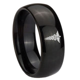10mm-Medical-Symbol-Dome-Black-Tungsten-Carbide-Mens-Anniversary-Ring