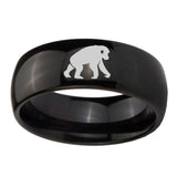 10mm-Chimpanzee-Dome-Black-Tungsten-Carbide-Mens-Anniversary-Ring