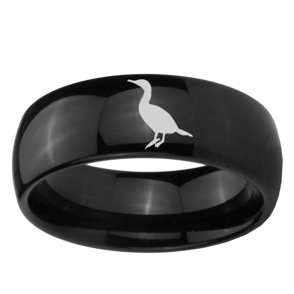 5mm Cormorant Dome Black Tungsten Carbide Mens Wedding Band