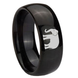 10mm-Elephant-Dome-Black-Tungsten-Carbide-Mens-Anniversary-Ring