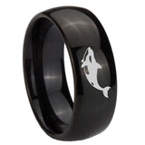 10mm-Keller-Whale-Dome-Black-Tungsten-Carbide-Mens-Anniversary-Ring