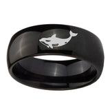 10mm-Keller-Whale-Dome-Black-Tungsten-Carbide-Mens-Anniversary-Ring