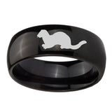 10mm-Otter-Dome-Black-Tungsten-Carbide-Mens-Anniversary-Ring