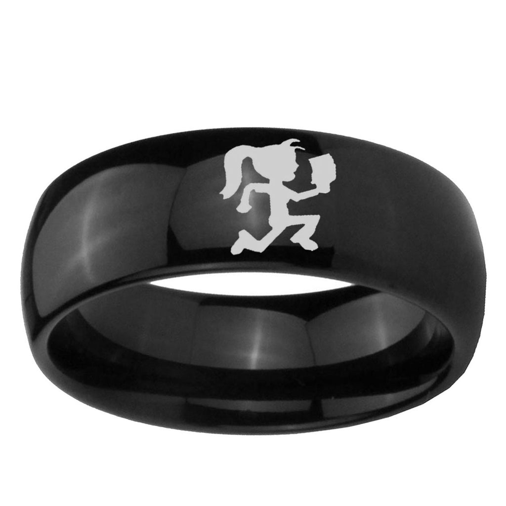 10mm Hatchet Woman Dome Black Tungsten Ring