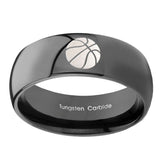 10mm-Basketball-Dome-Black-Tungsten-Carbide-Mens-Engagement-Band