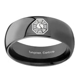 10mm-Lost-Dharma-Dome-Black-Tungsten-Carbide-Mens-Bands-Ring