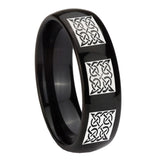 10mm-Multiple-Celtic-Dome-Black-Tungsten-Carbide-Men's-Promise-Rings