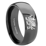 10mm-Dragon-Dome-Black-Tungsten-Carbide-Men's-Engagement-Ring