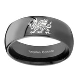10mm-Dragon-Dome-Black-Tungsten-Carbide-Men's-Engagement-Ring