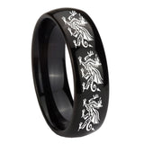 8mm-Multiple-Dragon-Dome-Black-Tungsten-Carbide-Men's-Engagement-Ring
