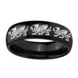 10mm-Multiple-Dragon-Dome-Black-Tungsten-Carbide-Men's-Engagement-Ring