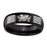 10mm-Multiple-Dragon-Celtic-Dome-Black-Tungsten-Carbide-Wedding-Band-Ring