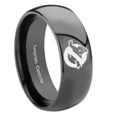 10mm-Ghostbusters-Dome-Black-Tungsten-Carbide-Mens-Engagement-Ring
