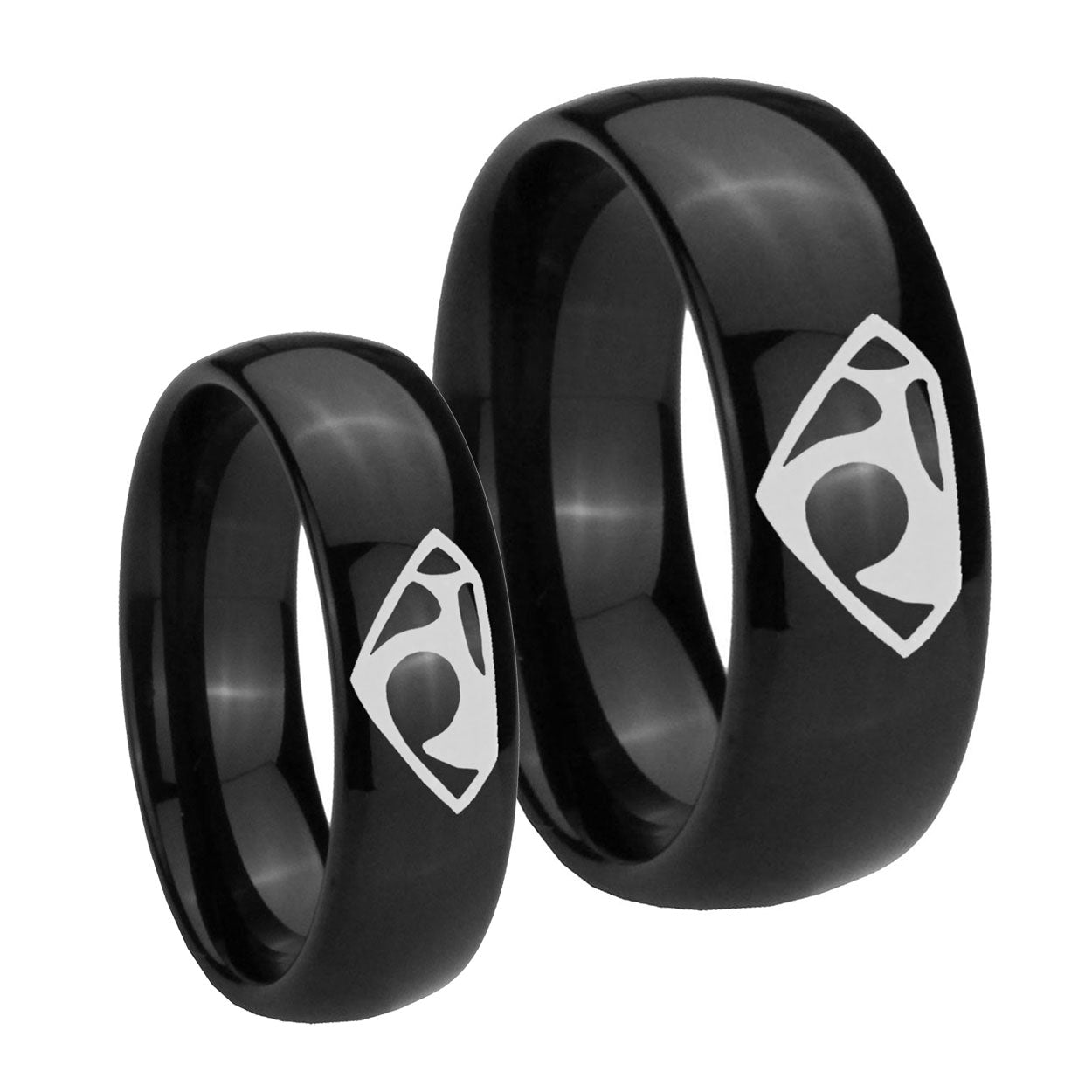 House of Van Dome Black Tungsten Mens Band Set