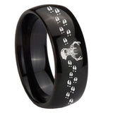 10mm-Deer-Antler-Dome-Black-Tungsten-Carbide-Mens-Anniversary-Ring