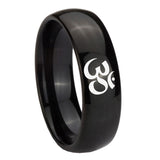 10mm-Om-Aum-Yoga--Dome-Black-Tungsten-Carbide-Anniversary-Ring