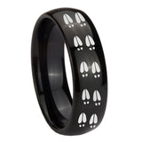 8mm-Deer-Tracks-Dome-Black-Tungsten-Carbide-Custom-Ring-for-Men