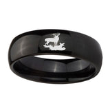 10mm-Deer-Hunting-Dome-Black-Tungsten-Carbide-Men's-Wedding-Ring