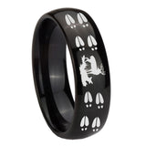 10mm-Deer-Hunting-Tracks-Dome-Black-Tungsten-Carbide-Personalized-Ring