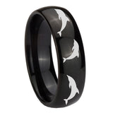 10mm-Dolphins-Dome-Black-Tungsten-Carbide-Wedding-Bands-Ring