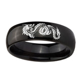 8mm-Dragon-Dome-Black-Tungsten-Carbide-Wedding-Engraving-Ring