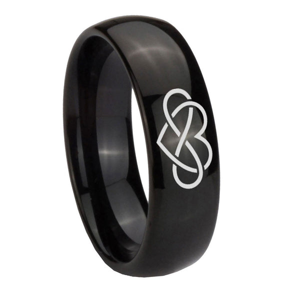 8mm-Infinity-Love-Dome-Black-Tungsten-Carbide-Engagement-Ring