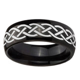 10mm-Celtic-Knot-Dome-Black-Tungsten-Carbide-Mens-Anniversary-Ring