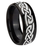 10mm-Celtic-Knot-Infinity-Love-Dome-Black-Tungsten-Carbide-Mens-Anniversary-Ring