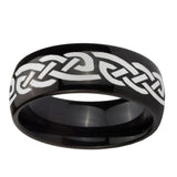 10mm-Celtic-Knot-Infinity-Love-Dome-Black-Tungsten-Carbide-Mens-Anniversary-Ring